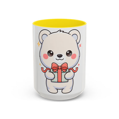 Kawaii Polar Bear Mug, Cute Gift Accent Coffee Mug