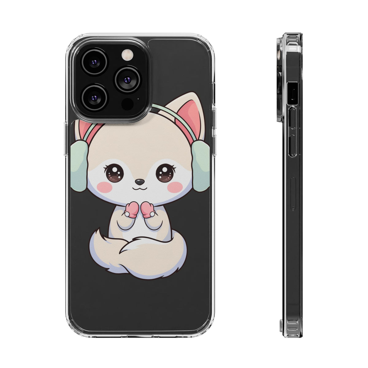 Kawaii Arctic Fox Phone Case – Cozy Winter Cutie