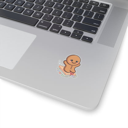 Gingerbread Man Kiss-Cut Sticker for Holiday Gifting