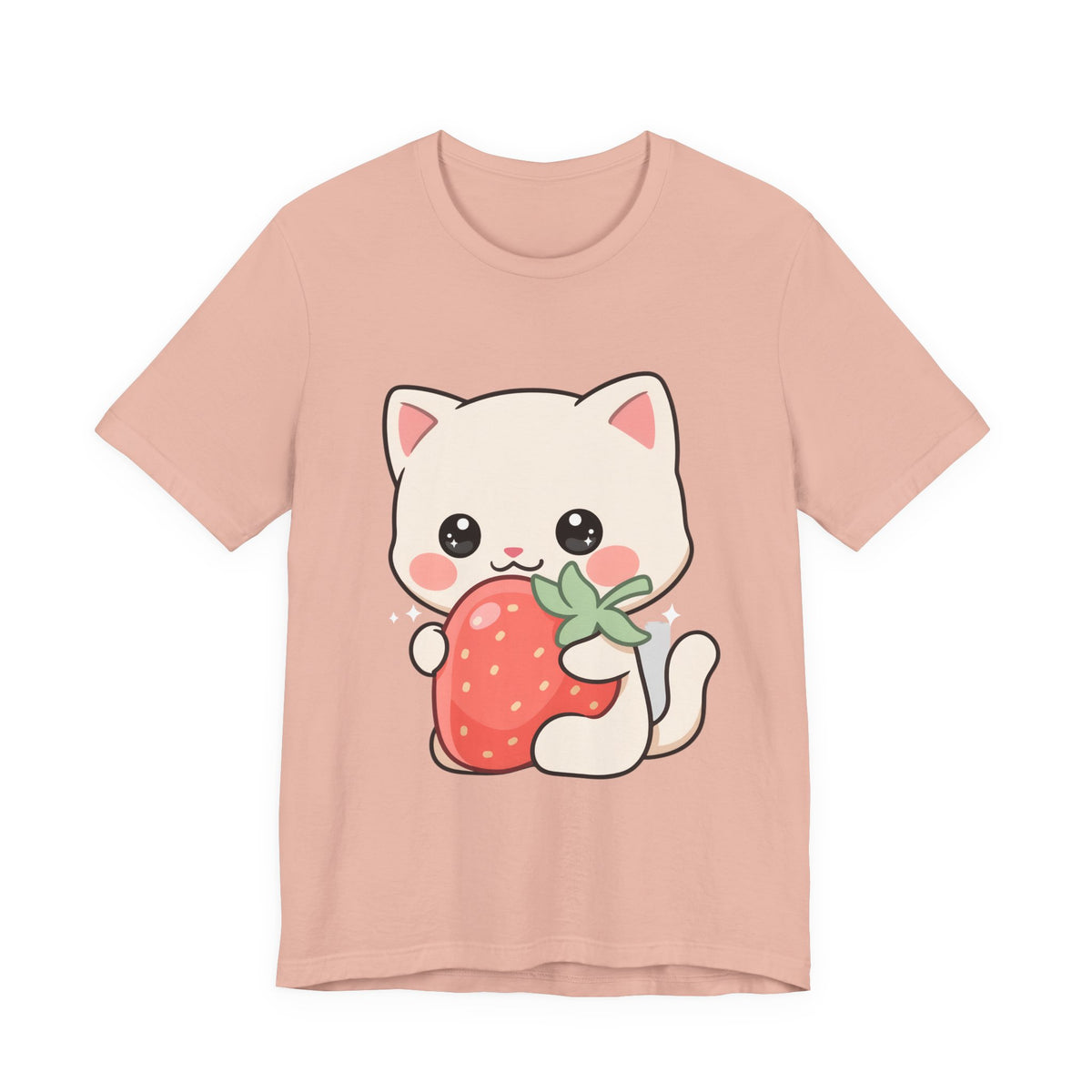 Kawaii Cat Strawberry T-Shirt, Cute Cat Lover Gift
