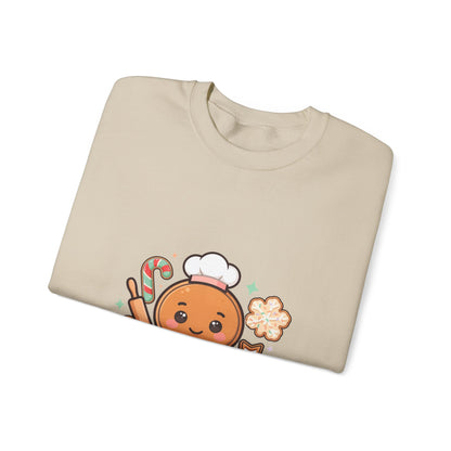 Kawaii Gingerbread Sweatshirt for Christmas Baking Fans