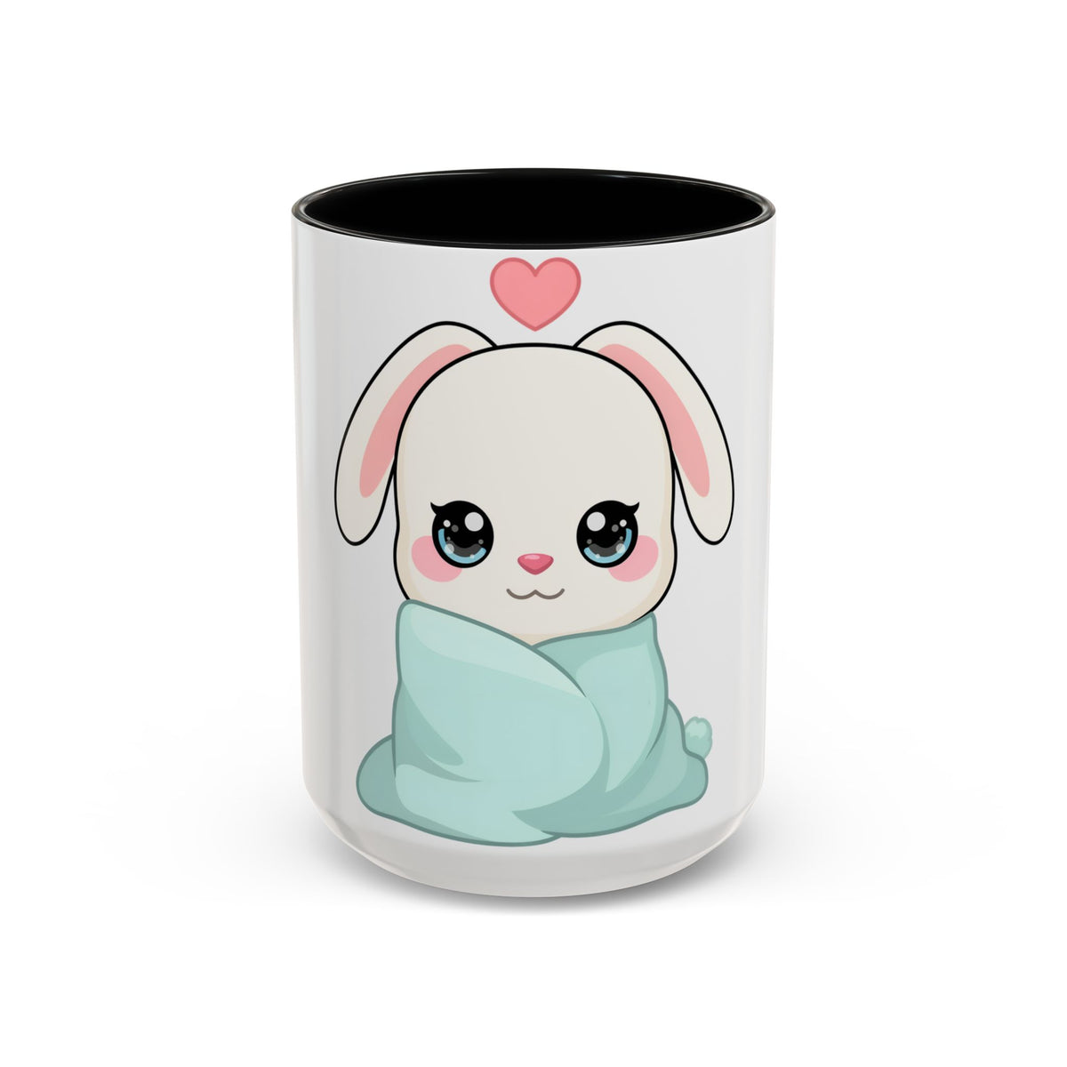 Kawaii Bunny Accent Coffee Mug for Cozy Moments
