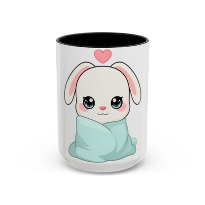 Kawaii Bunny Accent Coffee Mug for Cozy Moments