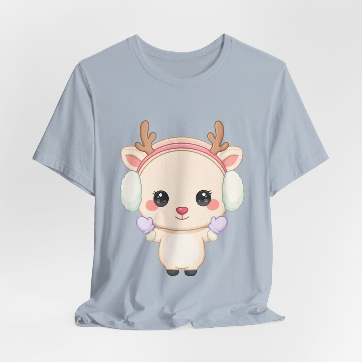 Kawaii Reindeer T-Shirt, Cute Winter Animal Tee
