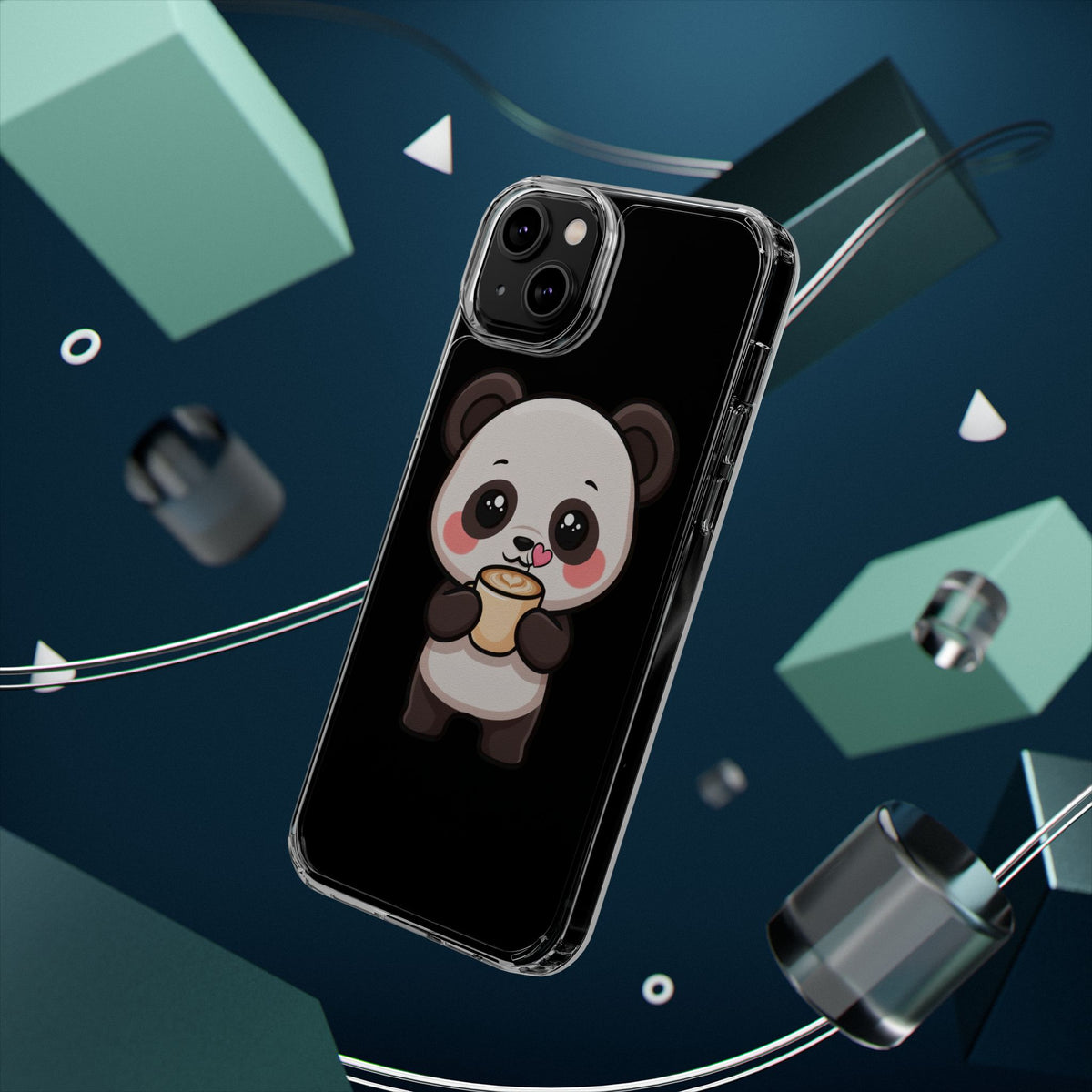 Kawaii Panda Latte Clear Impact-Resistant Case