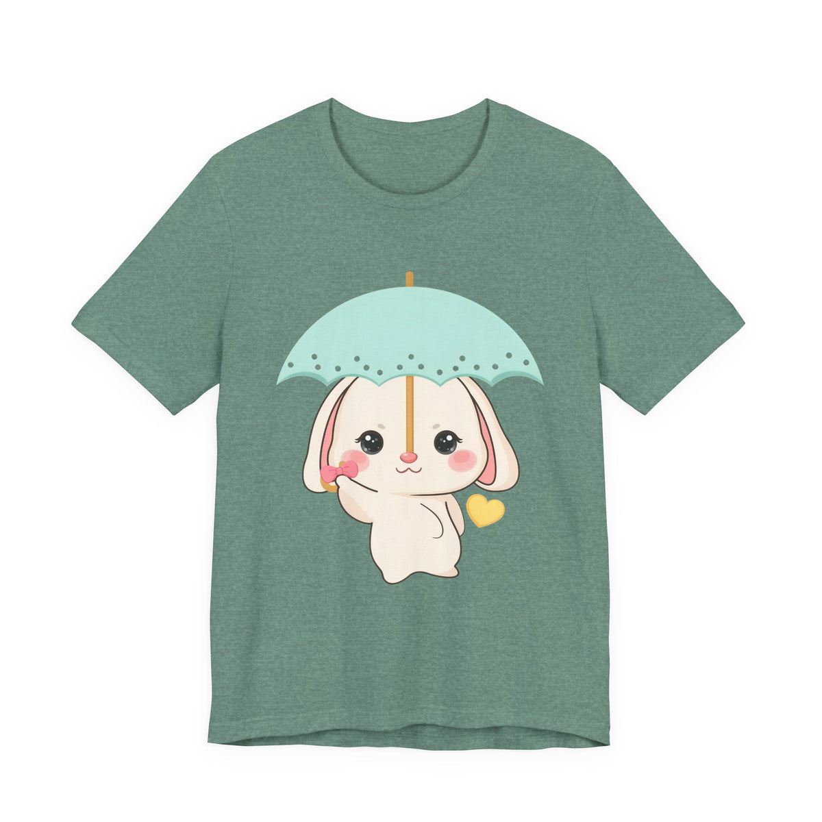 Kawaii Bunny T-Shirt, Cute Umbrella Rabbit Tee