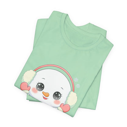 Kawaii Snowman T-Shirt for Cute Winter Style