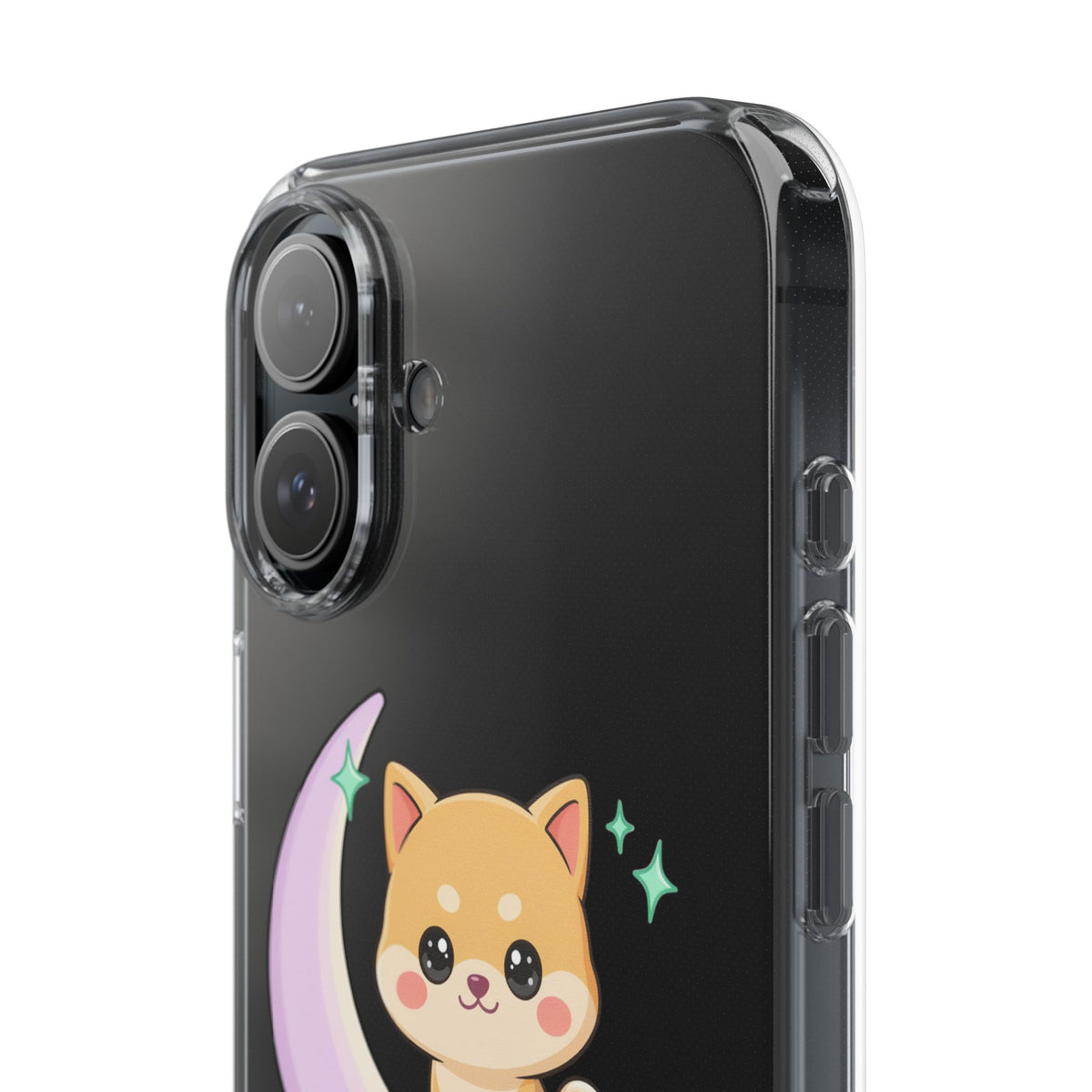 Kawaii Shiba Inu Phone Case – Crescent Moon Cutie