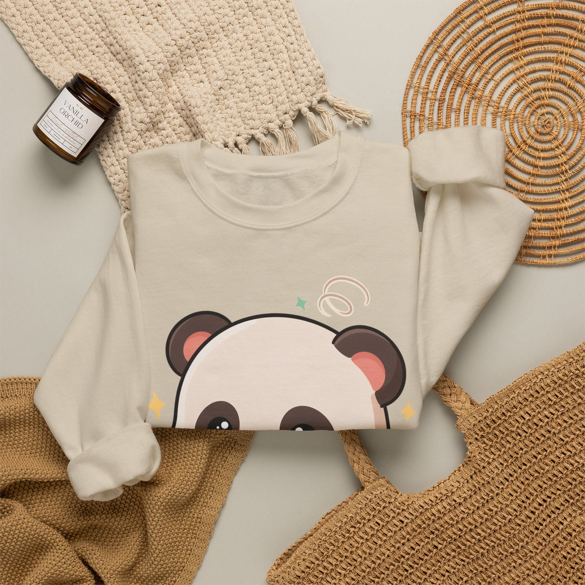 Cute Reading Panda Sweatshirt for Book Lovers