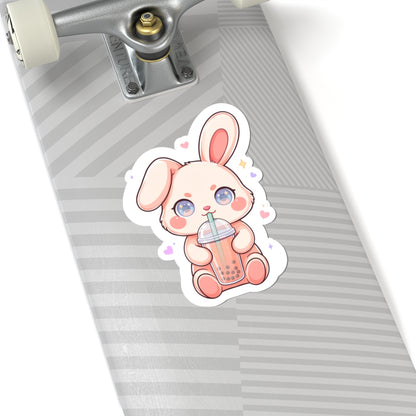 Kawaii Bunny Bubble Tea Sticker for Cute Gifts