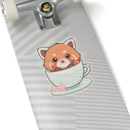 Kawaii Red Panda Sticker for Cute Desk Decor