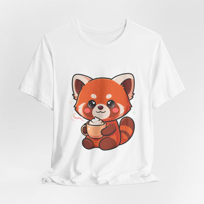 Kawaii Red Panda Coffee Tee for Cute Animal Lovers