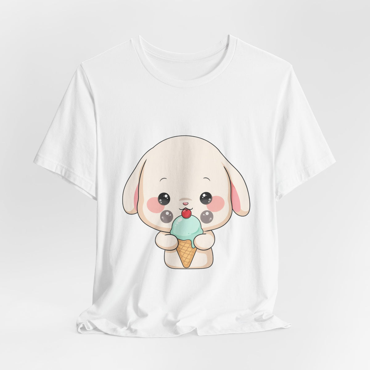 Kawaii Bunny Ice Cream Tee for Cute Style Lovers