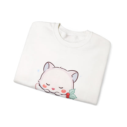 Christmas Fox Sweatshirt, Kawaii Stocking Arctic Fox Gift