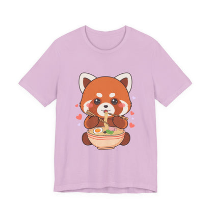 Kawaii Red Panda Ramen T-Shirt for Cozy Foodie Style
