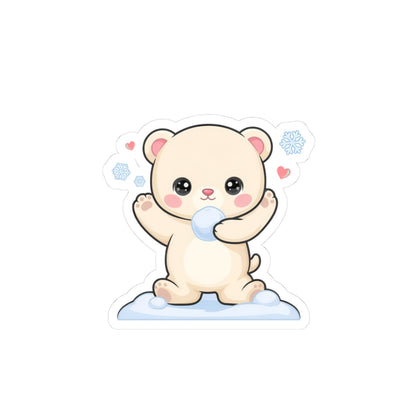 Kawaii Polar Bear Sticker for Laptops and Journals