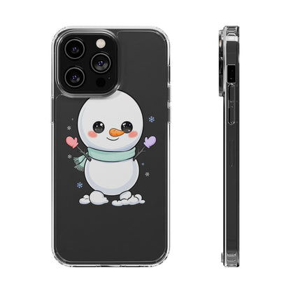 Kawaii Snowman Clear Impact-Resistant Case