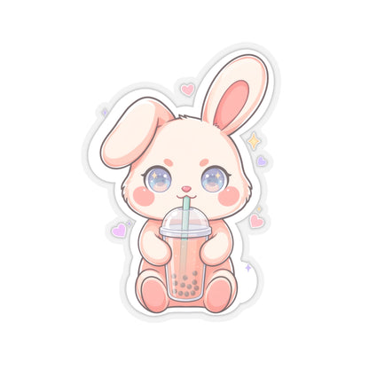 Kawaii Bunny Bubble Tea Sticker for Cute Gifts