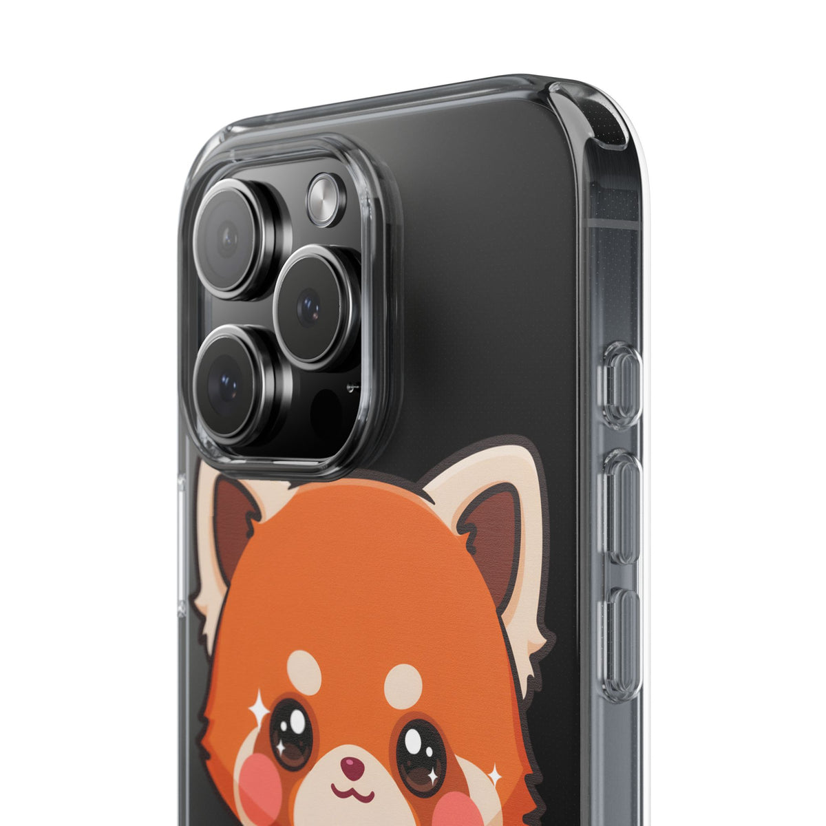 Red Panda Sushi Phone Case, Cute Kawaii Clear Case