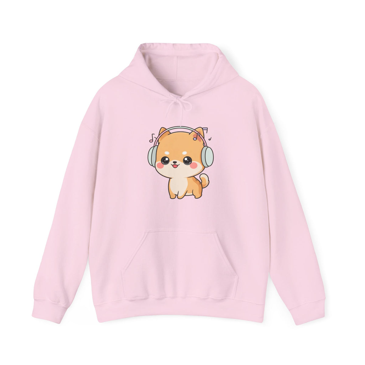 Kawaii Shiba Inu Hoodie for Cozy Music Lovers