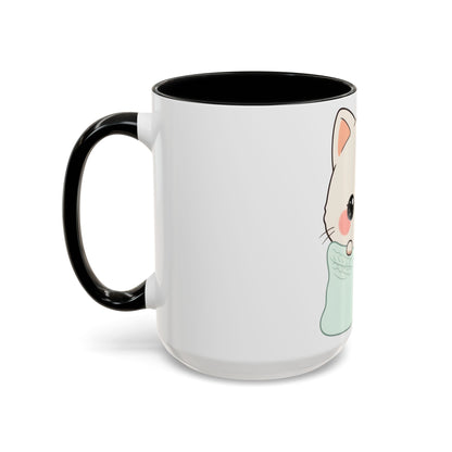 Cozy Cat Accent Mug for Kawaii Cat Lovers