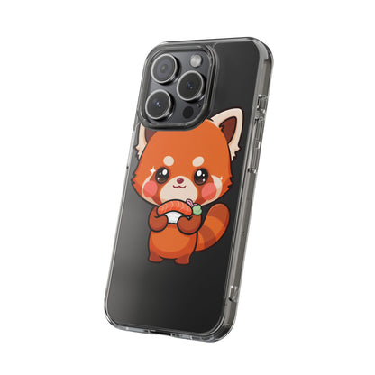 Red Panda Sushi Phone Case, Cute Kawaii Clear Case