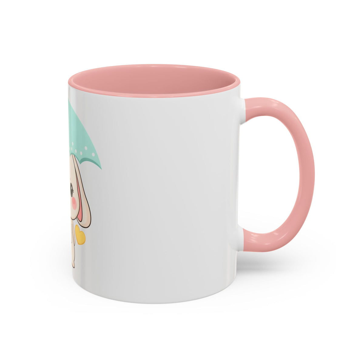 Kawaii Bunny Accent Coffee Mug for a Cheerful Desk