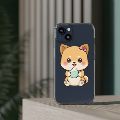Kawaii Shiba Inu Phone Case with Latte