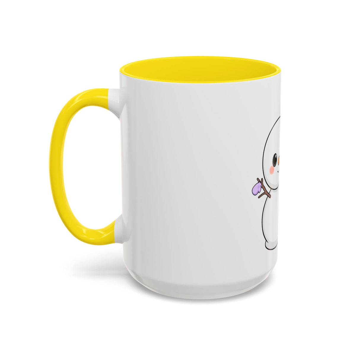 Kawaii Snowman Christmas Mug, Accent Coffee Mug