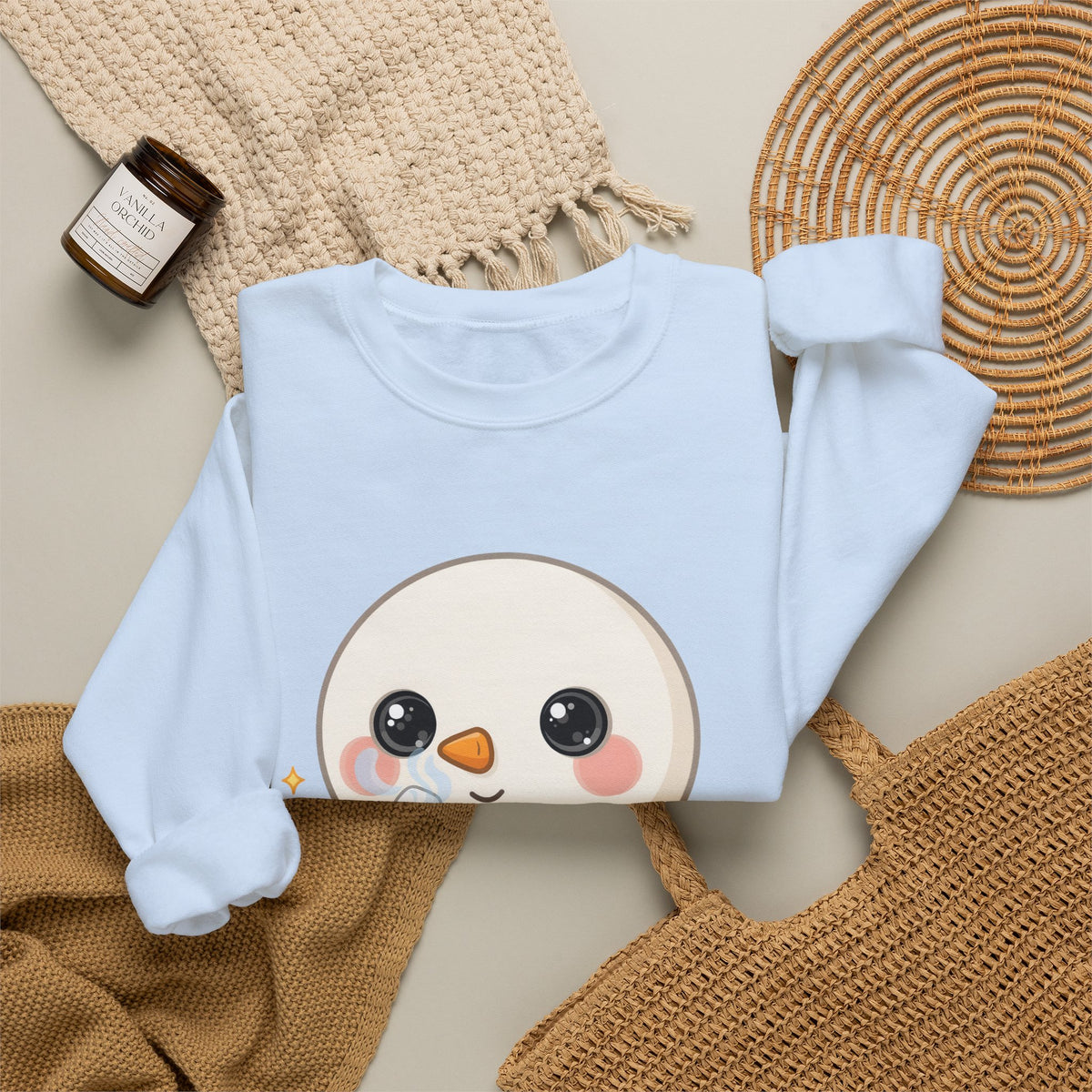 Kawaii Snowman Sweatshirt for Cozy Winter Days