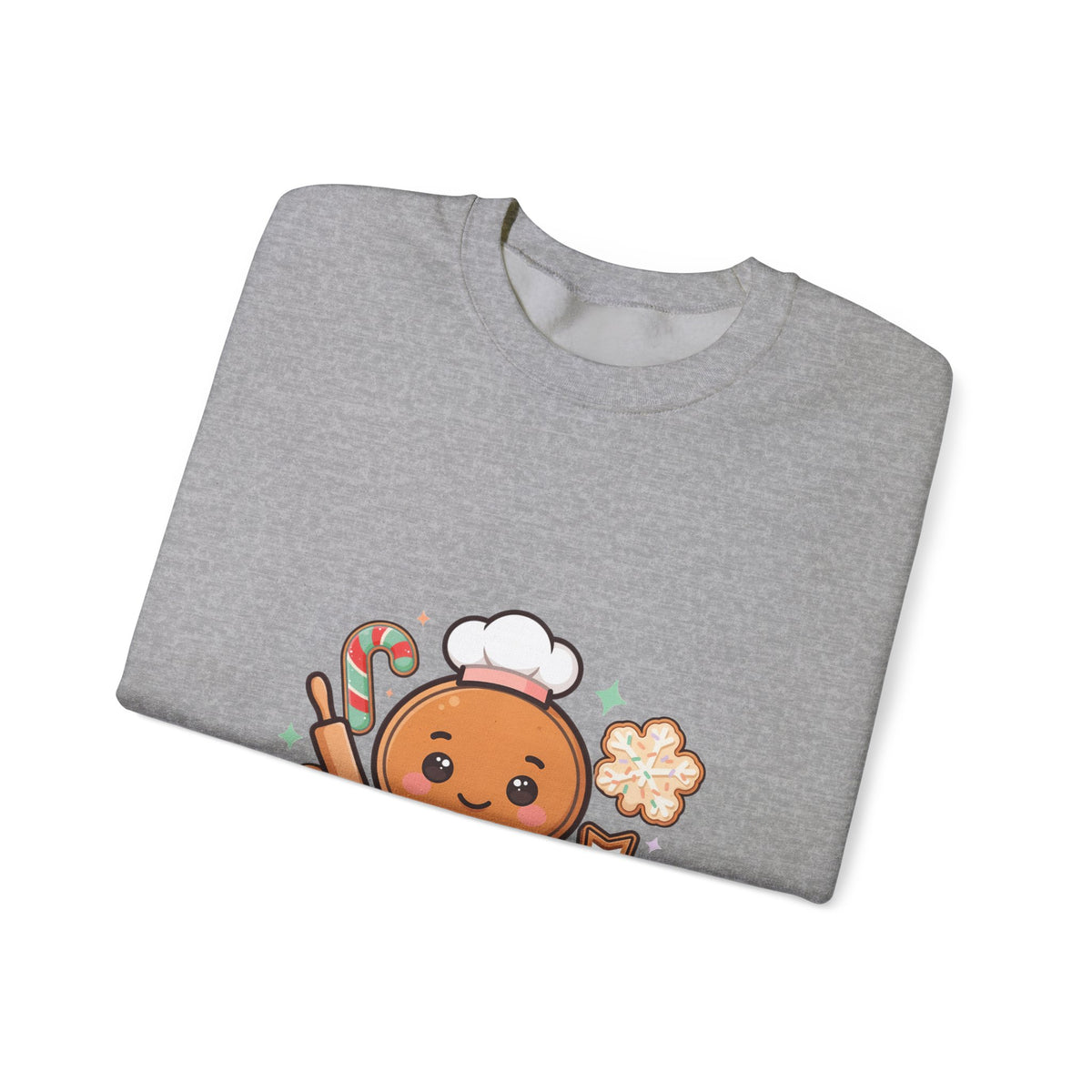 Kawaii Gingerbread Sweatshirt for Christmas Baking Fans