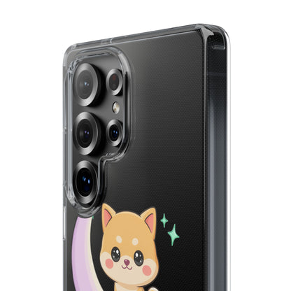 Kawaii Shiba Inu Phone Case – Crescent Moon Cutie