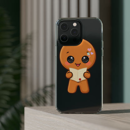 Gingerbread Man Phone Case, Cute Christmas Letter Reader