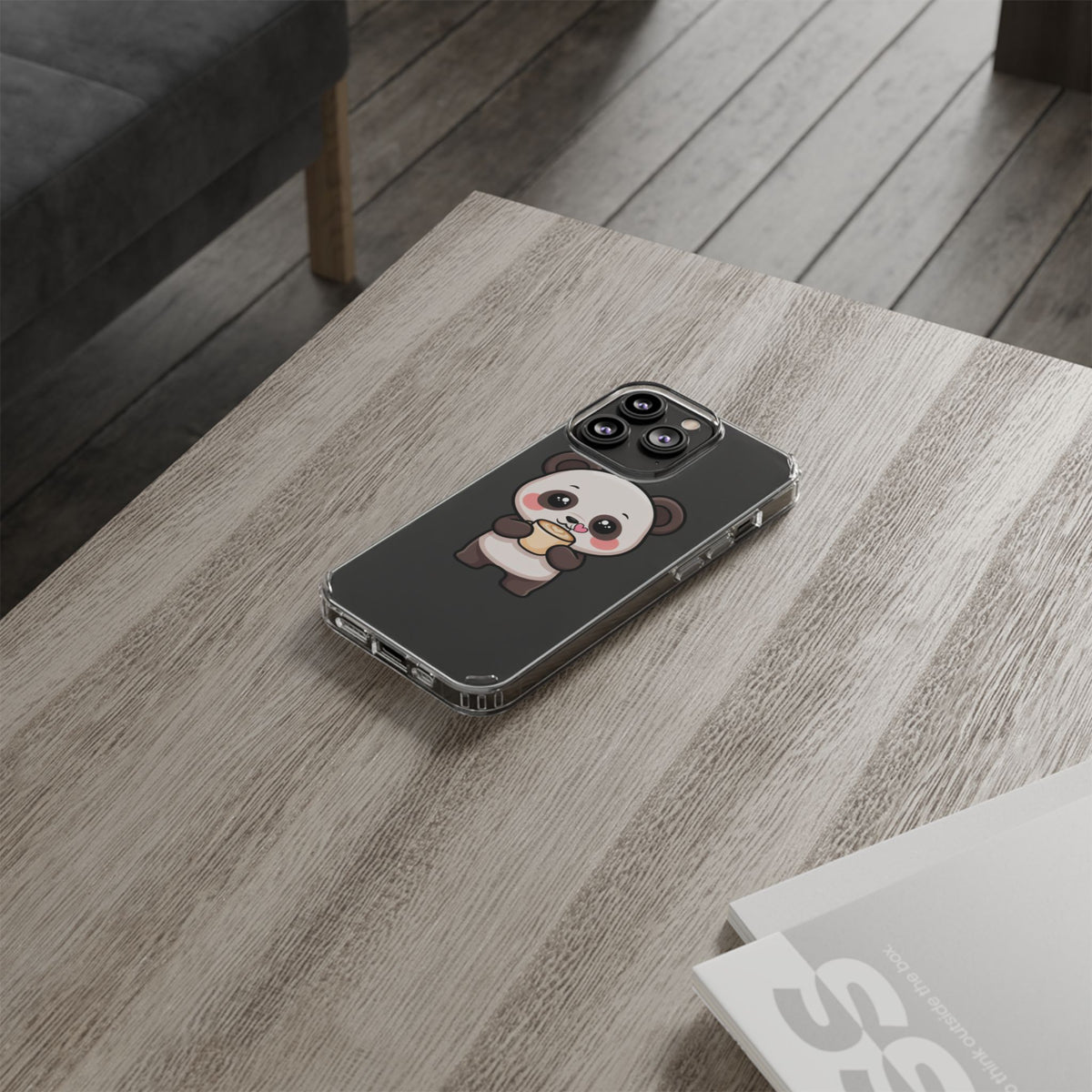 Kawaii Panda Latte Clear Impact-Resistant Case