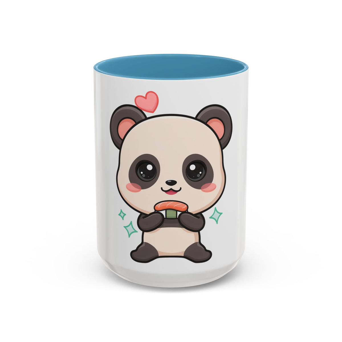 Kawaii Panda Coffee Mug, Cute Sushi Lover Accent Mug