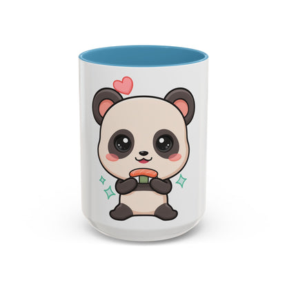 Kawaii Panda Coffee Mug, Cute Sushi Lover Accent Mug