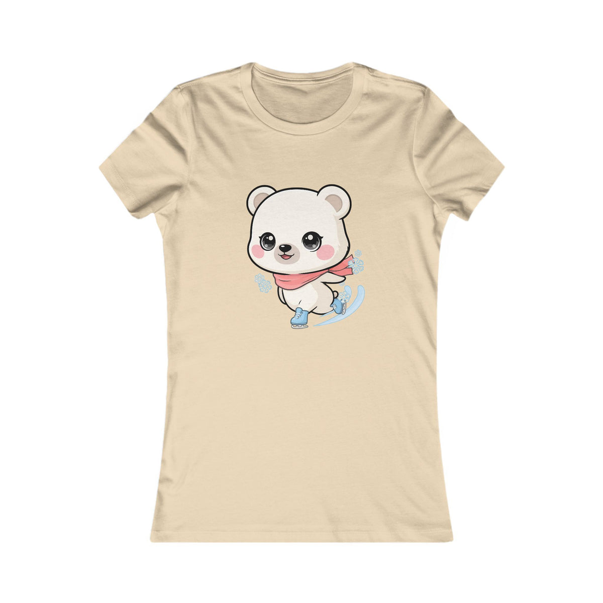 Kawaii Polar Bear Ice Skating Women's Tee