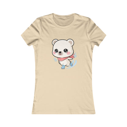 Kawaii Polar Bear Ice Skating Women's Tee