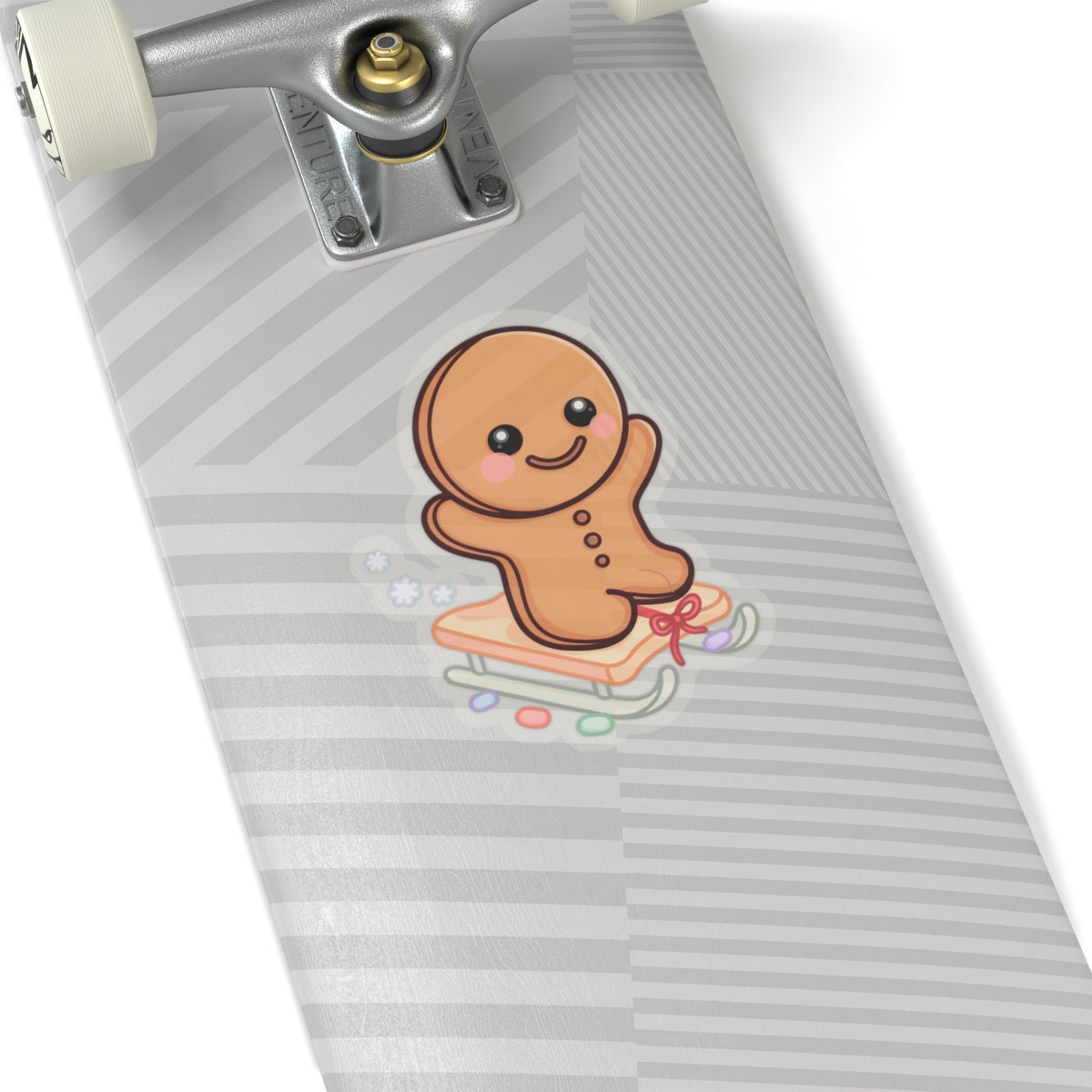 Gingerbread Man Kiss-Cut Sticker for Holiday Gifting