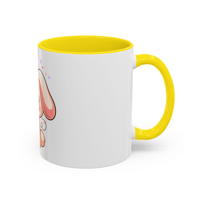 Gamer Bunny Accent Coffee Mug for Kawaii Game Lovers