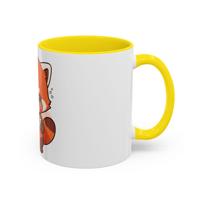 Red Panda Gamer Accent Coffee Mug for Cozy Desk Setups
