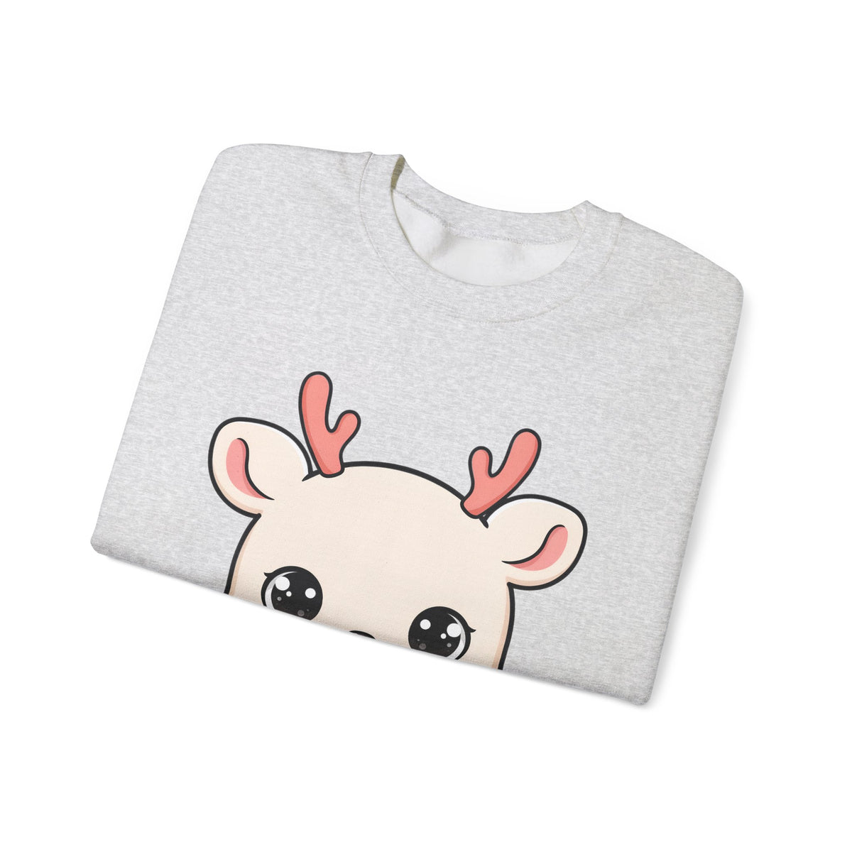 Kawaii Reindeer Sweatshirt, Cute Christmas Crewneck