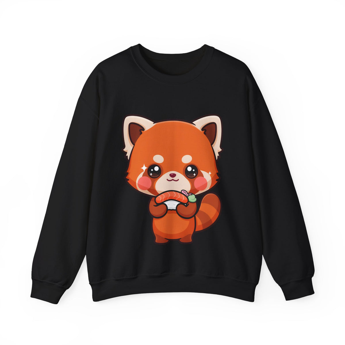 Red Panda Sushi Sweatshirt, Cute Kawaii Crewneck