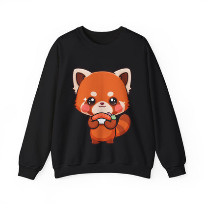 Red Panda Sushi Sweatshirt, Cute Kawaii Crewneck