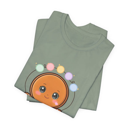 Kawaii Gingerbread Man Christmas T-Shirt, Cute Holiday Tee