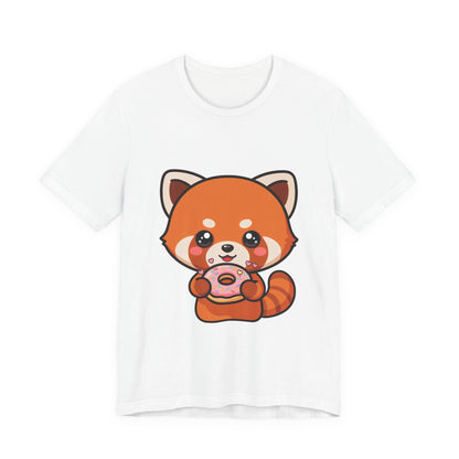 Red Panda Donut T-Shirt, Cute Kawaii Animal Tee