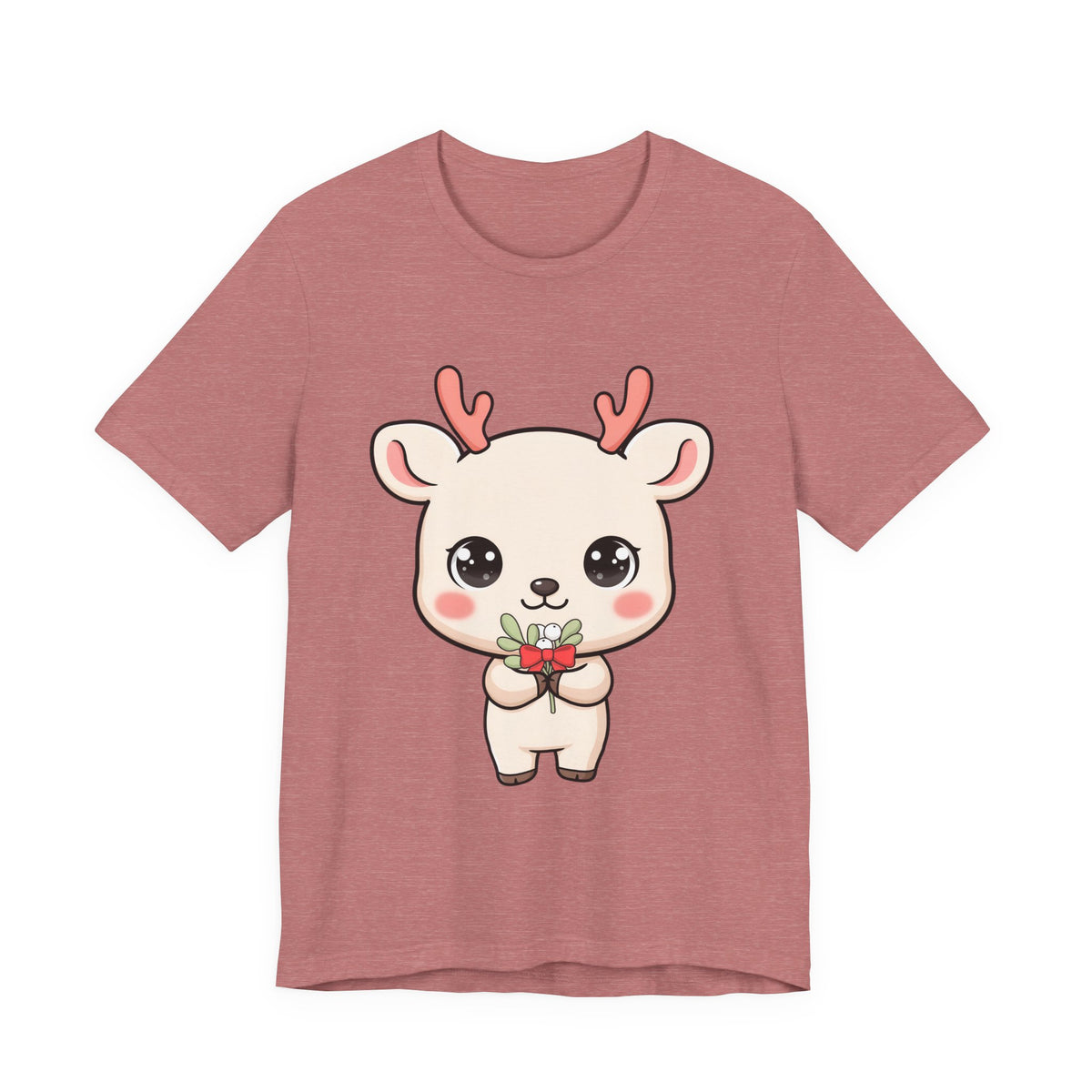 Kawaii Reindeer Christmas T-Shirt for Holiday Cheer