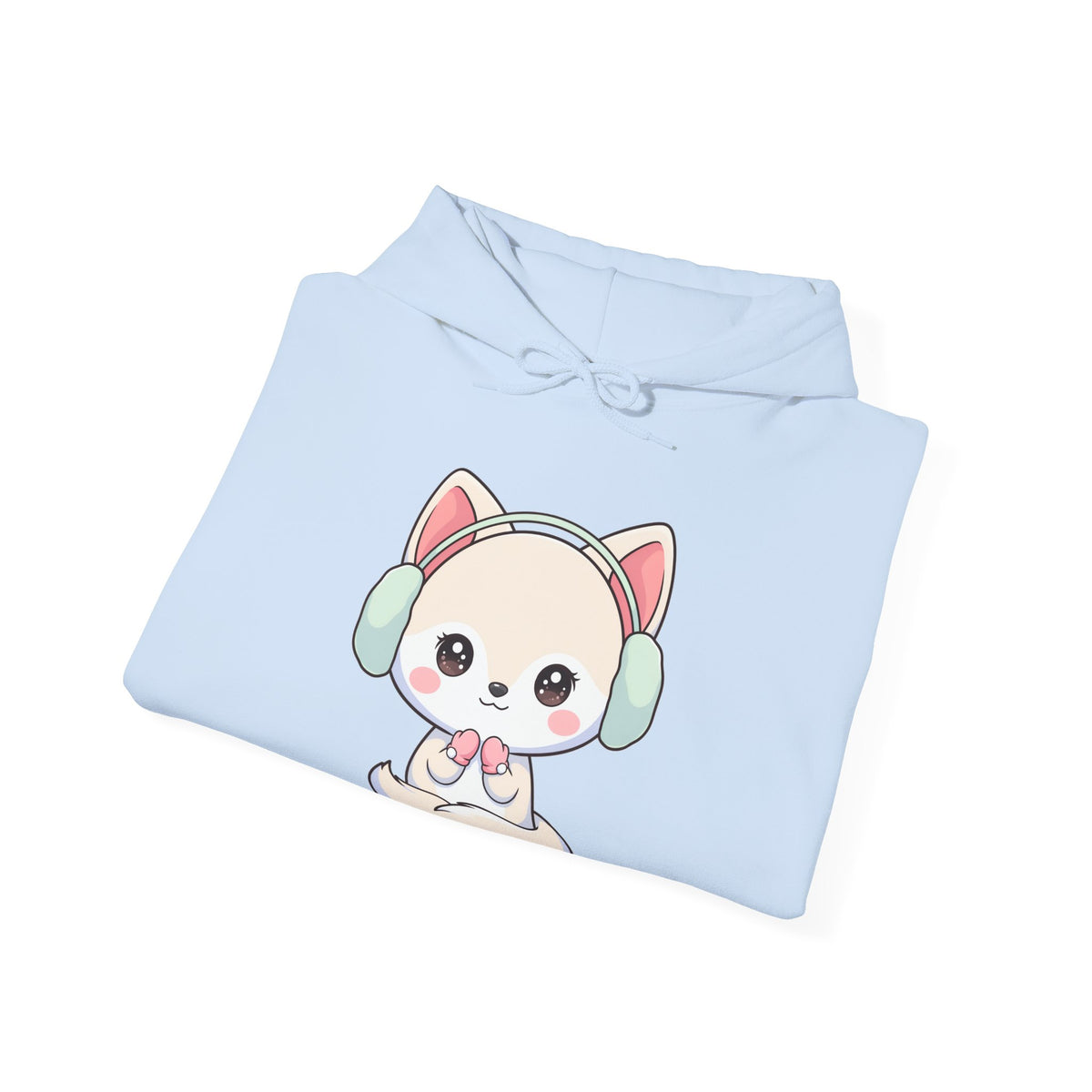 Kawaii Arctic Fox Hoodie – Cute Winter Animal Sweatshirt