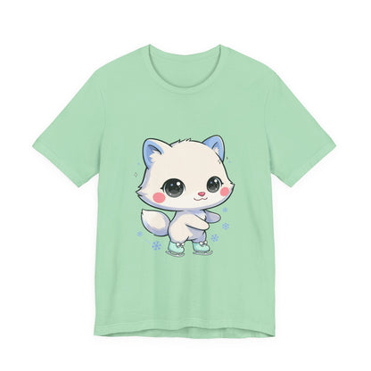 Kawaii Arctic Fox T-Shirt for Winter Gift Giving