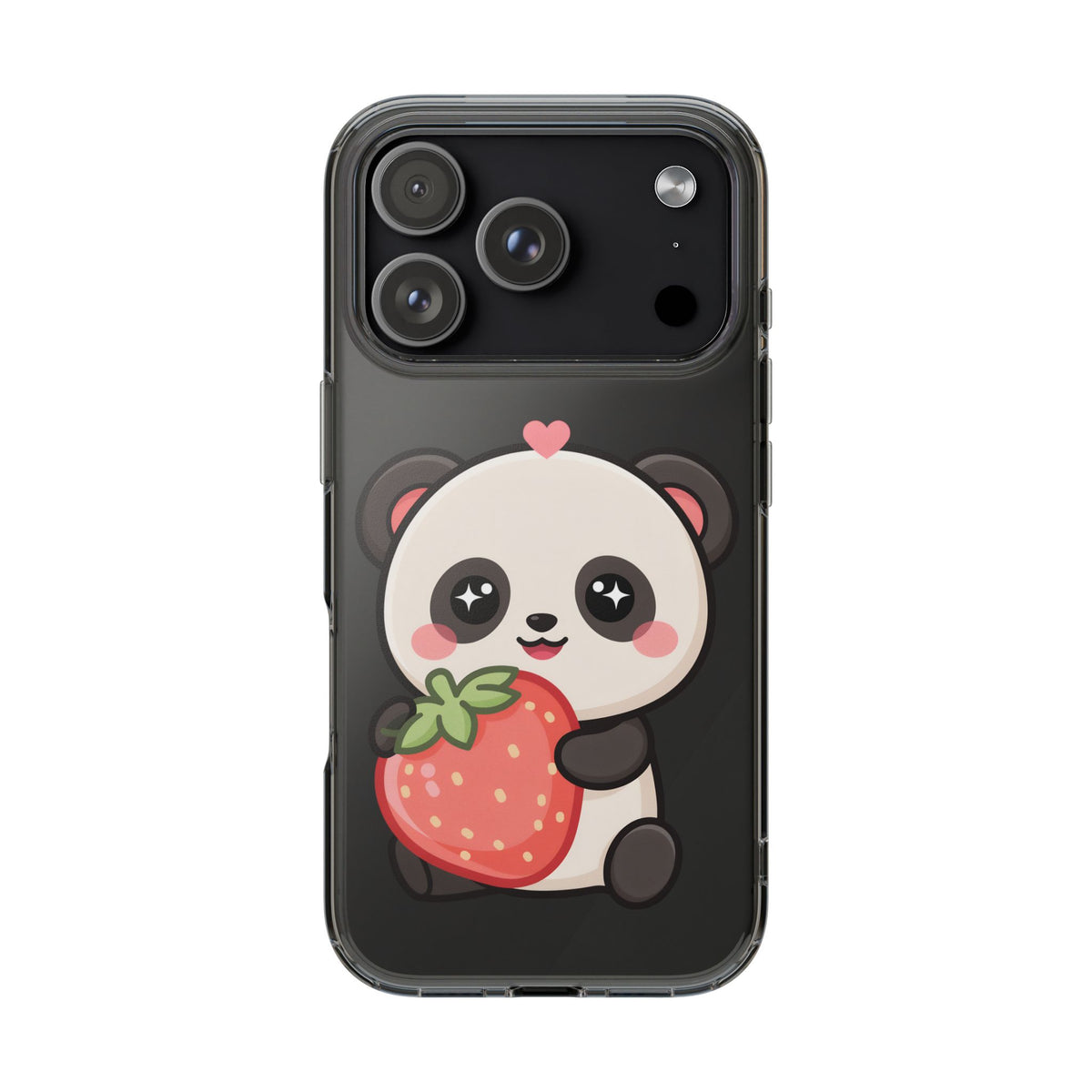 Kawaii Panda Phone Case, Sweet Strawberry Gift